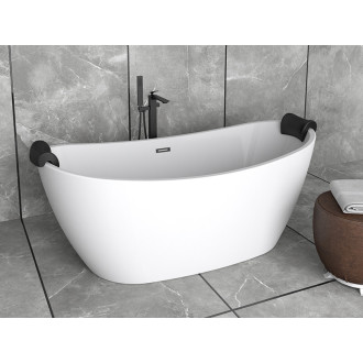 BESCO vana volně stojící AYLA, 1700×800, bílá, sifon chrom, sanitární akrylát VANAYLA170