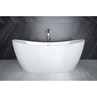 BESCO vana volně stojící AYLA, 1700×800, bílá, sifon chrom, sanitární akrylát VANAYLA170