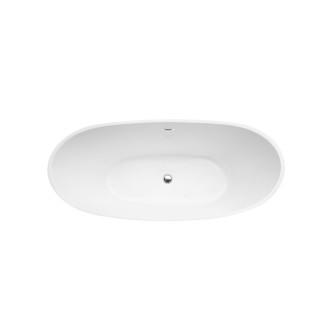 BESCO vana volně stojící AYLA, 1700×800, bílá, sifon chrom, sanitární akrylát VANAYLA170