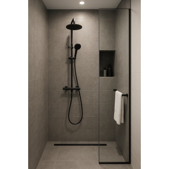 Termostatický nástěnný set NAUPLIOS 250 BLACK