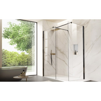 Walk-in sprchový kout LAGOS BLACK NEW 200