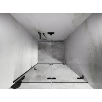 Sprchové dveře Mexen Lunar-F pravé, skládací, 70 cm, průhledné, kartáčovaná pistole gray - 836-070-000-66-00-P