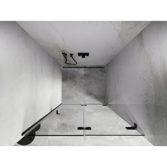 Sprchové dveře Mexen Lunar-F pravé skládací 95 cm, průhledné, stříbrná - 836-095-000-95-00-P