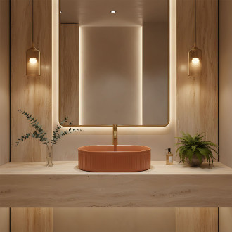 Rea Umyvadlo na desku REA Vanda Cinnamon Matt REA-U6377