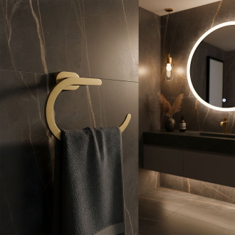 Rea Koupelnový věšák Ring 110 Til Brush Gold REA-88069