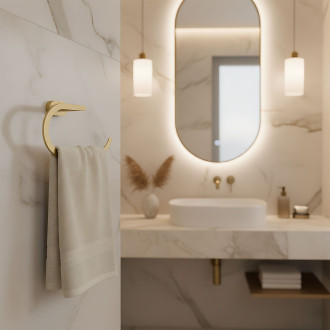 Rea Koupelnový věšák Ring 110 Til Brush Gold REA-88069