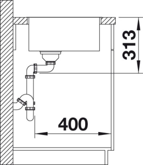 Blanco SUBLINE 500 IF Steel Frame Silgranit antracit s táhlem