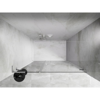 Sprchové dveře Mexen Lunar-B L s pravými panty 120 cm, průhledné, bílé - 832SL-120-050-20-00-P