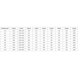 Sprchové dveře Mexen Lunar-F L levé skládací 125 cm, průhledné, růžové zlato - 836SL-125-050-60-00-L