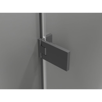 Sprchové dveře Mexen Lunar-F L levé skládací 130 cm, průhledné, stříbrná - 836SL-130-050-95-00-L