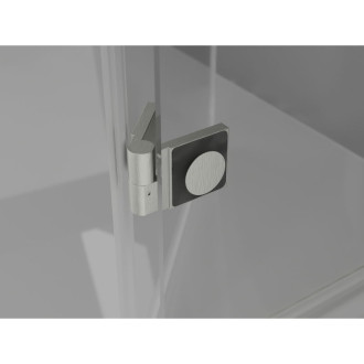 Sprchové dveře Mexen Lunar-F L levé skládací 130 cm, průhledné, kartáčovaný nikl - 836SL-130-050-97-00-L