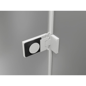 Sprchové skládací dveře Mexen Lunar-F L pravé 140 cm, průhledné, bílé - 836SL-140-050-20-00-P