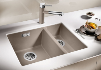 Blanco SUBLINE 340/160 U Silgranit aluminium bez táhla dřez vlevo