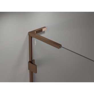 Sprchové dveře Mexen Lunar-F L pravé, skládací 150 cm, průhledné, růžové zlato - 836SL-150-050-60-00-P