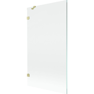 Vanová zástěna Mexen Lunar s jedním křídlem 100 x 150 cm, průhledná, kartáčované zlato - 897-100-000-55-00