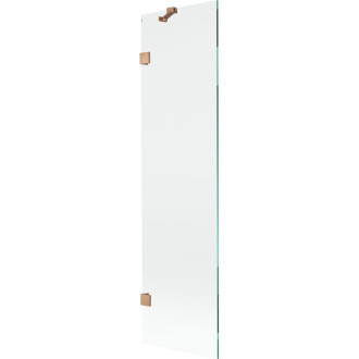 Vanová zástěna Mexen Lunar s jedním křídlem 50 x 150 cm, průhledná, kartáčovaná měď - 897-050-000-65-00