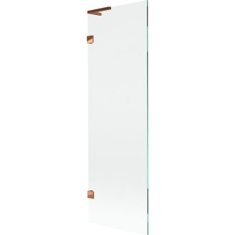 Vanová zástěna Mexen Lunar L s jedním křídlem 60 x 150 cm, průhledná, růžové zlato - 897L-060-000-60-00