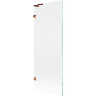 Vanová zástěna Mexen Lunar L s jedním křídlem 70 x 150 cm, průhledná, růžové zlato - 897L-070-000-60-00