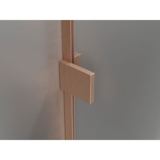 Vanová zástěna Mexen Lunar L s jedním křídlem 50 x 150 cm, průhledná, kartáčovaná měď - 897L-050-000-65-00