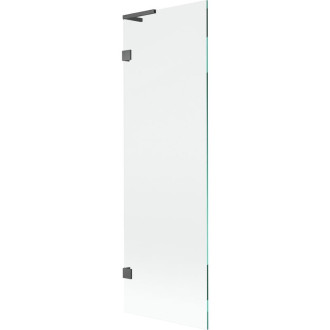 Vanová zástěna Mexen Lunar L s jedním křídlem 60 x 150 cm, průhledná, kartáčovaná pistolově šedá - 897L-060-000-66-00