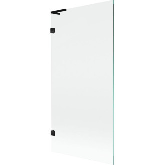 Mexen Lunar L jednokřídlá vanová zástěna 90 x 150 cm, průhledná, černá - 897L-090-000-70-00