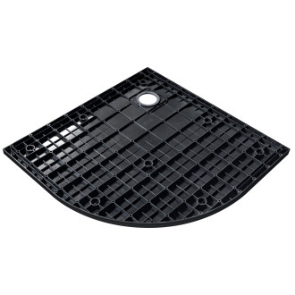 Čtvrtkruhová sprchová vanička VEXO MARBLE - černá