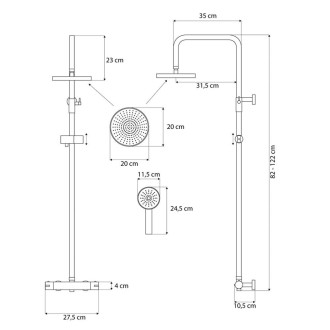Calani DAYTON Sprchový set, chrom CAL-P0010