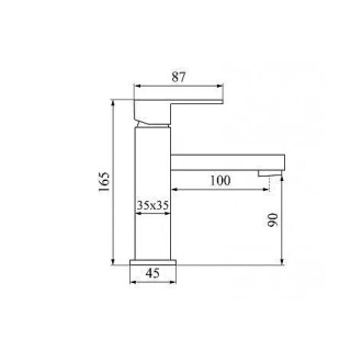 BATERIA CALANI UMYWALKOWA SIENA NISKA L BLACK