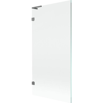 Vanová zástěna Mexen Lunar L s jedním křídlem 90 x 150 cm, průhledná, stříbrná - 897L-090-000-95-00