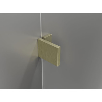 Sprchové dveře Mexen Lunar L s pravými panty 140 cm, průhledné, kartáčované zlato - 834SL-140-050-55-00-P