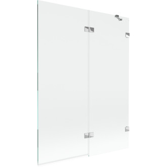 Vanová zástěna Mexen Lunar 2-křídlá pravá 130 x 150 cm, průhledná, chrom - 897-130-100-01-00-P