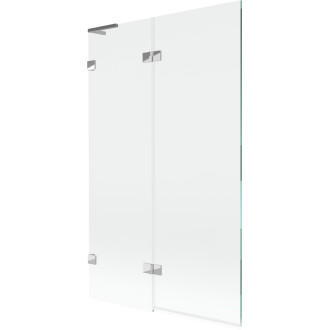 Mexen Lunar L vanová zástěna levá, 2 křídla, 110 x 150 cm, průhledná, chrom - 897L-110-100-01-00-L