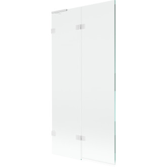 Mexen Lunar L 2dílná levá vanová zástěna 90 x 150 cm, průhledná, bílá - 897L-090-100-20-00-L