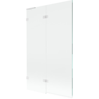 Mexen Lunar L 2dílná levá vanová zástěna 110 x 150 cm, průhledná, bílá - 897L-110-100-20-00-L