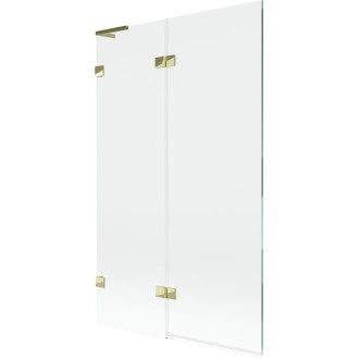 Mexen Lunar L 2dílná levá vanová zástěna 110 x 150 cm, průhledná, zlatá - 897L-110-100-50-00-L