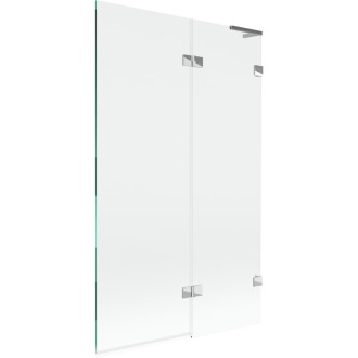 Mexen Lunar L vanová zástěna se 2 křídly pravá 110 x 150 cm, průhledná, chrom - 897L-110-100-01-00-P