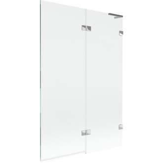 Mexen Lunar L vanová zástěna se 2 křídly pravá 120 x 150 cm, průhledná, chrom - 897L-120-100-01-00-P