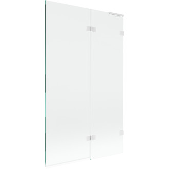 Mexen Lunar L 2dílná pravá vanová zástěna 110 x 150 cm, průhledná, bílá - 897L-110-100-20-00-P