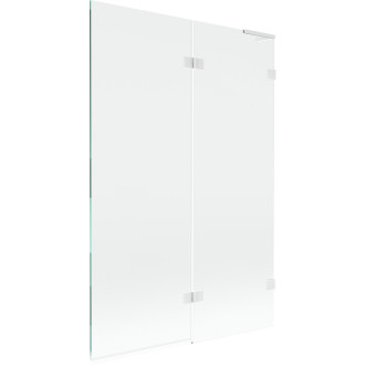 Mexen Lunar L 2dílná pravá vanová zástěna 120 x 150 cm, průhledná, bílá - 897L-120-100-20-00-P