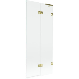Mexen Lunar L 2dílná pravá vanová zástěna 80 x 150 cm, průhledná, zlatá - 897L-080-100-50-00-P
