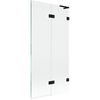 Mexen Lunar L 2dílná pravá vanová zástěna 90 x 150 cm, průhledná, černá - 897L-090-100-70-00-P