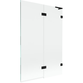 Mexen Lunar L 2dílná pravá vanová zástěna 120 x 150 cm, průhledná, černá - 897L-120-100-70-00-P