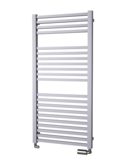 QUADRAT 1755/600 otopný žebř S05 stříbro  středové připojení
