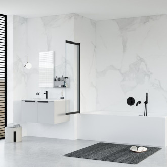 Vanová zástěna EASY SLIDE BLACK NEW