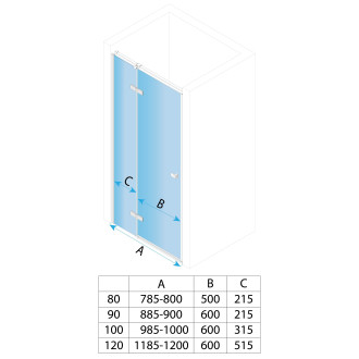 REA Sprchové dveře Atlas 120 Chrome KPL-K4668