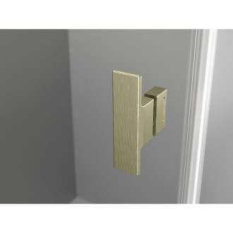 Sprchový kout Mexen Mist Duo s výklopným mechanismem 95 x 70 cm, průhledný, kartáčované zlato - 8A4-095-070-55-00