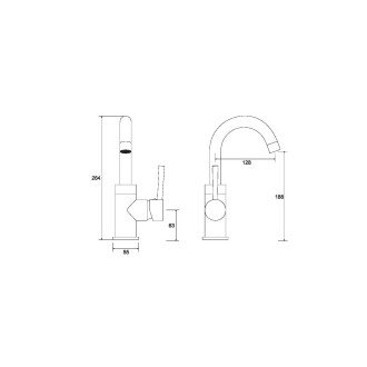 Stojánková umyvadlová baterie ILLUSION II Zlatá broušená