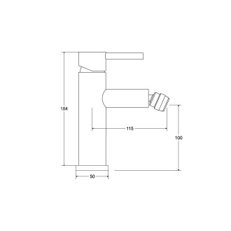 Bidetová baterie ILLUSION zlatá broušená
