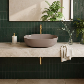 Rea Umyvadlo na desku REA Lisa Beige Shiny REA-U6380