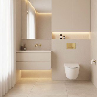 Rea Ovládací tlačítko k podomítkovým systémům WC HD K011A-Q Gold REA-E9560